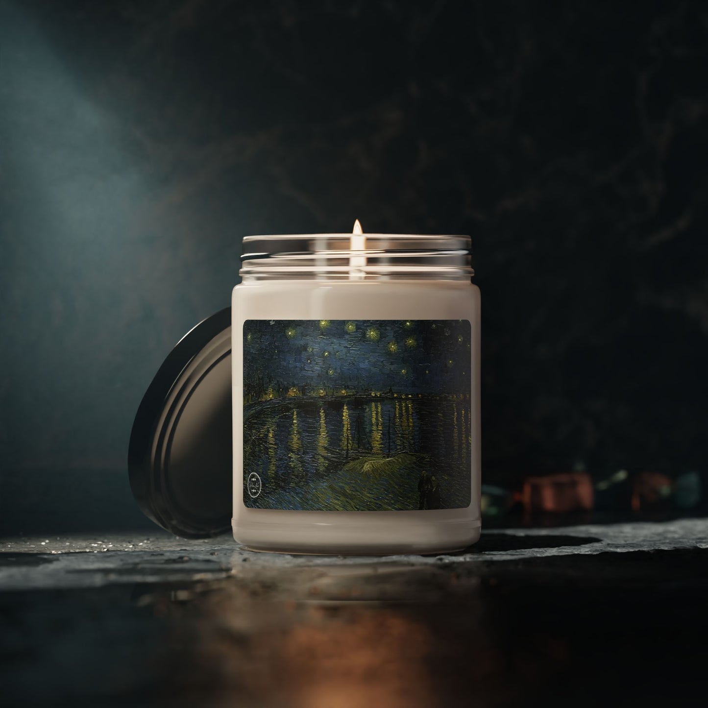 Starry Night Over the Rhône Candle by Pearson Nash – A Tribute to Vincent Van Gogh