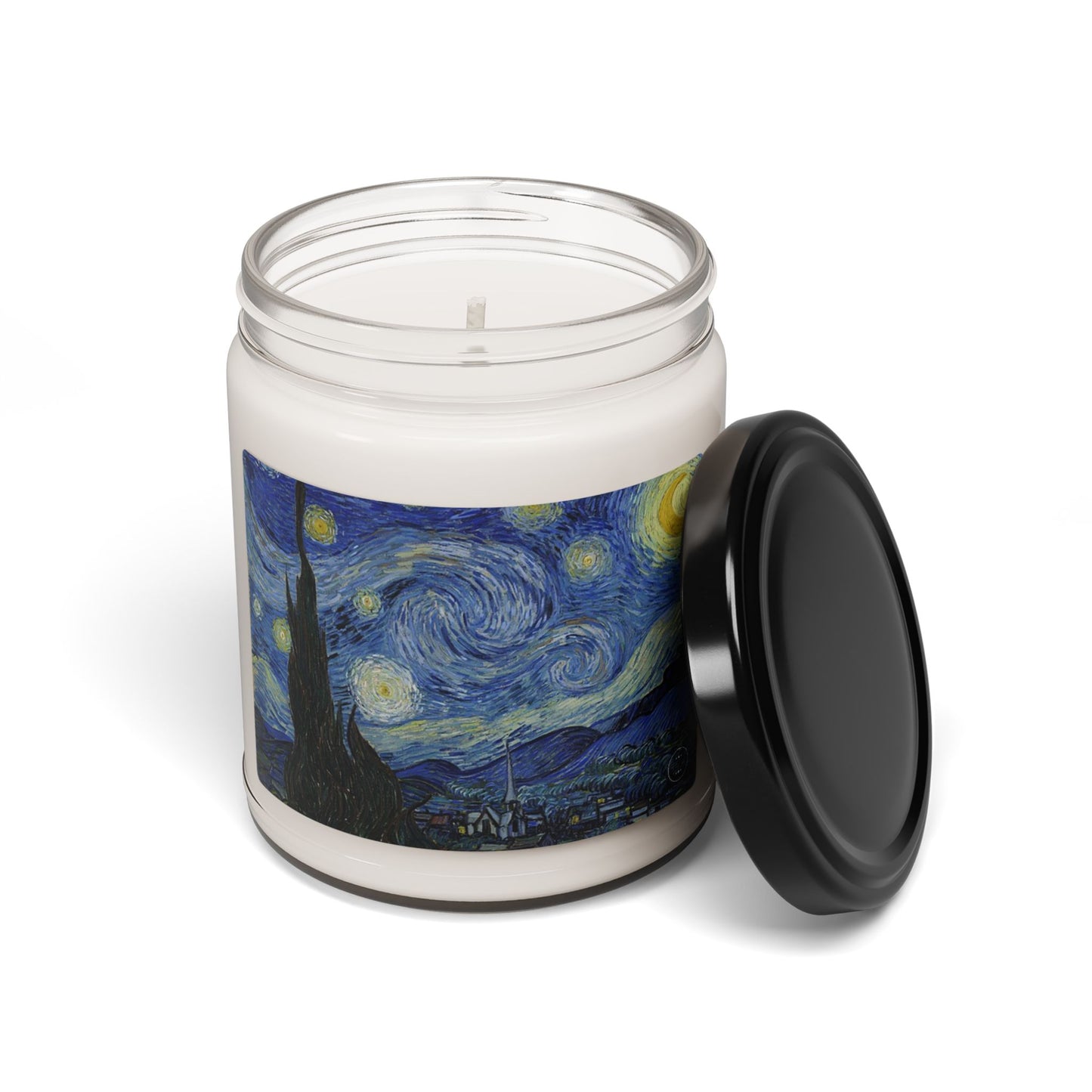 Starry Night Candle by Pearson Nash – A Tribute to Vincent Van Gogh Scented Soy Candle, 9oz